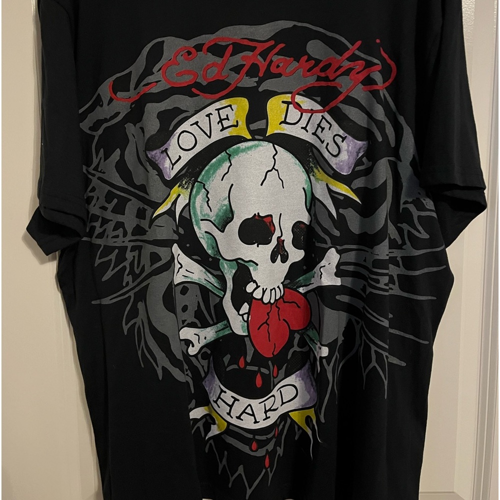 New Ed Hardy LOVE SKULL TEE size xxl